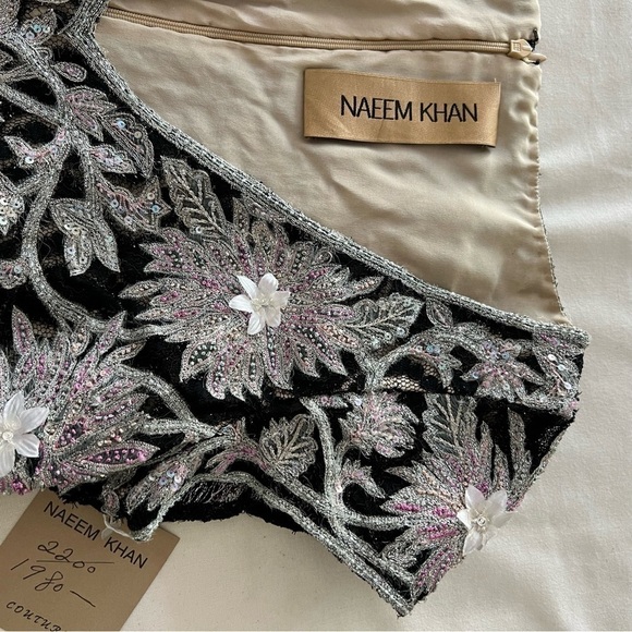 Couture Naeem Khan Evening Gown w/ Beadwork - Picture 10 of 17